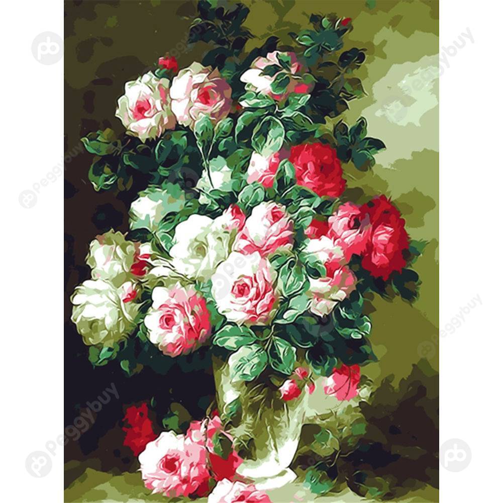 

40*50CM Paint By Numbers-Table Flowers, 501 Original