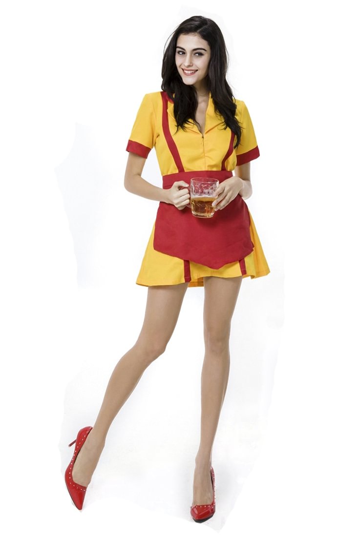 Halloween Girls Beer Maid Waiter German Oktoberfest Costume Mini Tutu Dress-Pajamasbuy