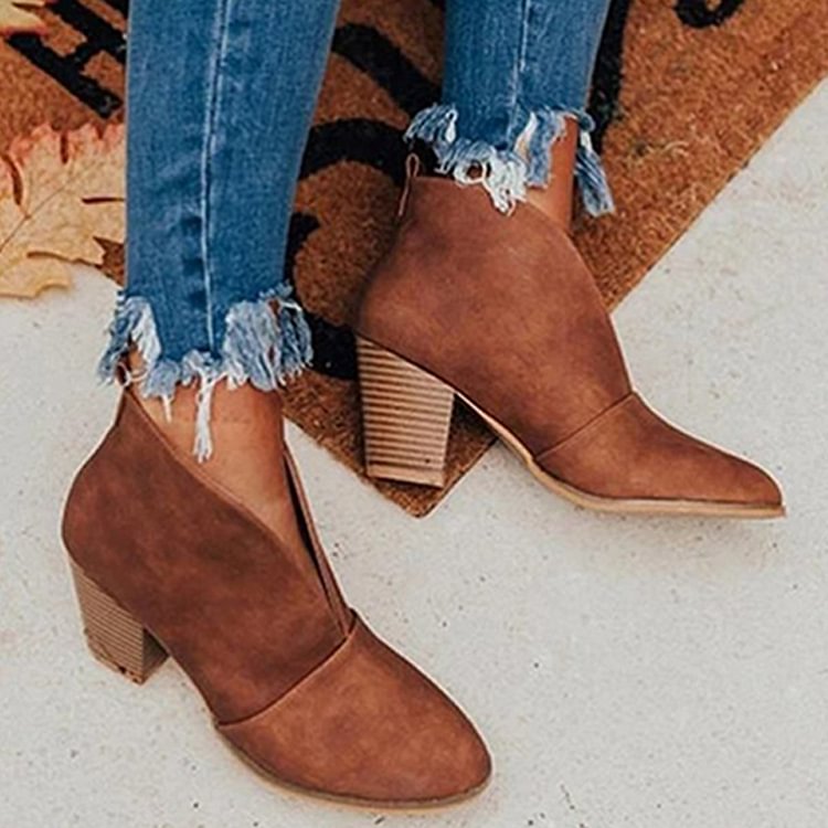 Women's Fashion Thick Heel Chic Boots