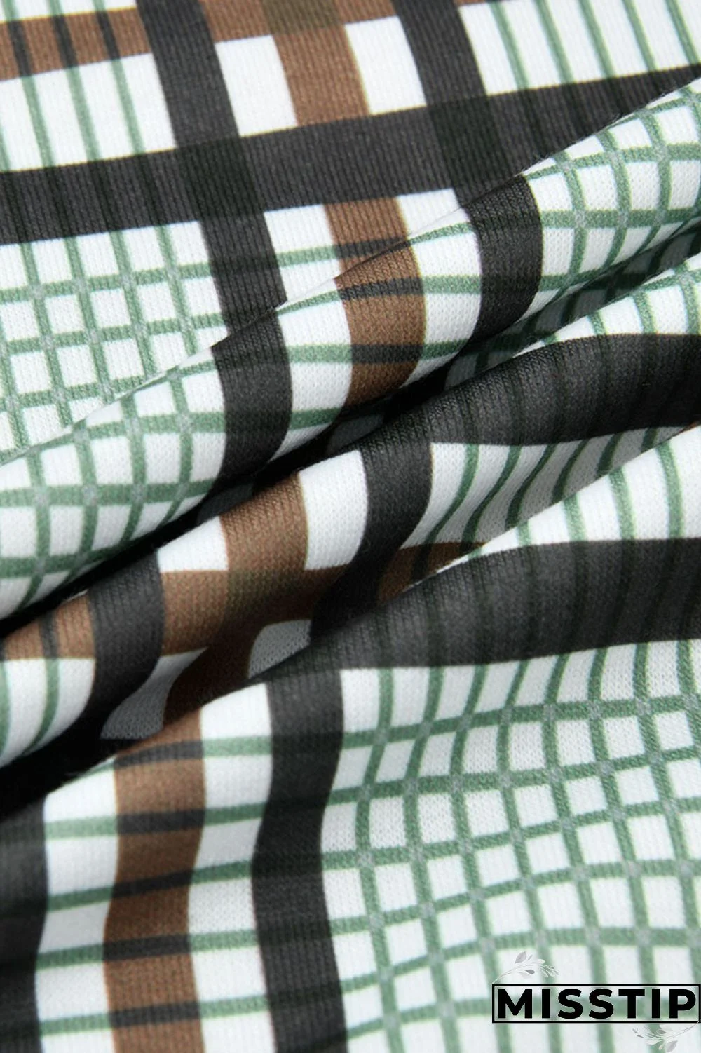 Green Casual Street Print Patchwork Straight High Waist Straight Patchwork Bottoms