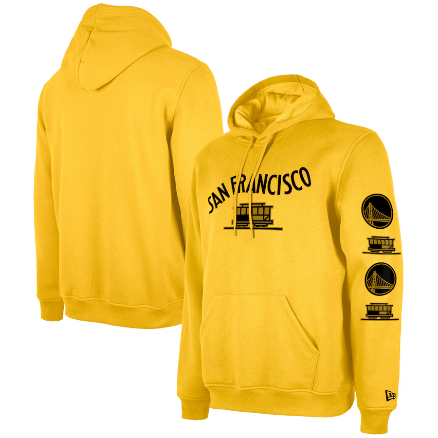 Men's  Gold Golden State Warriors 2023/24 City Edition Pullover Hoodie mysite