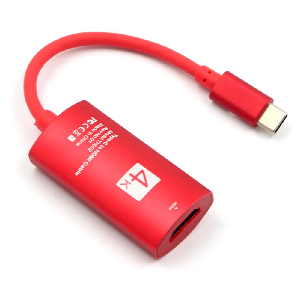 

USB 3.1 Type-C to HDMI Converter 4K Video Adapter for Phone Laptop (Red, 501 Original