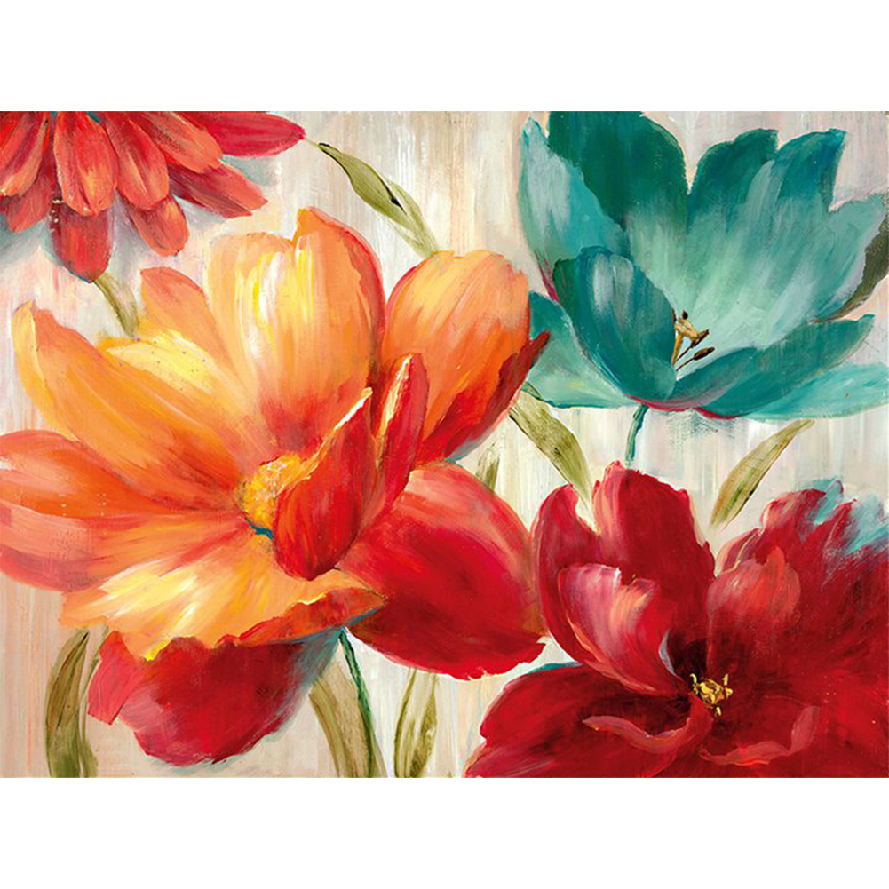 

40*30CM - Paint By Numbers - Colorful Flowers, 501 Original
