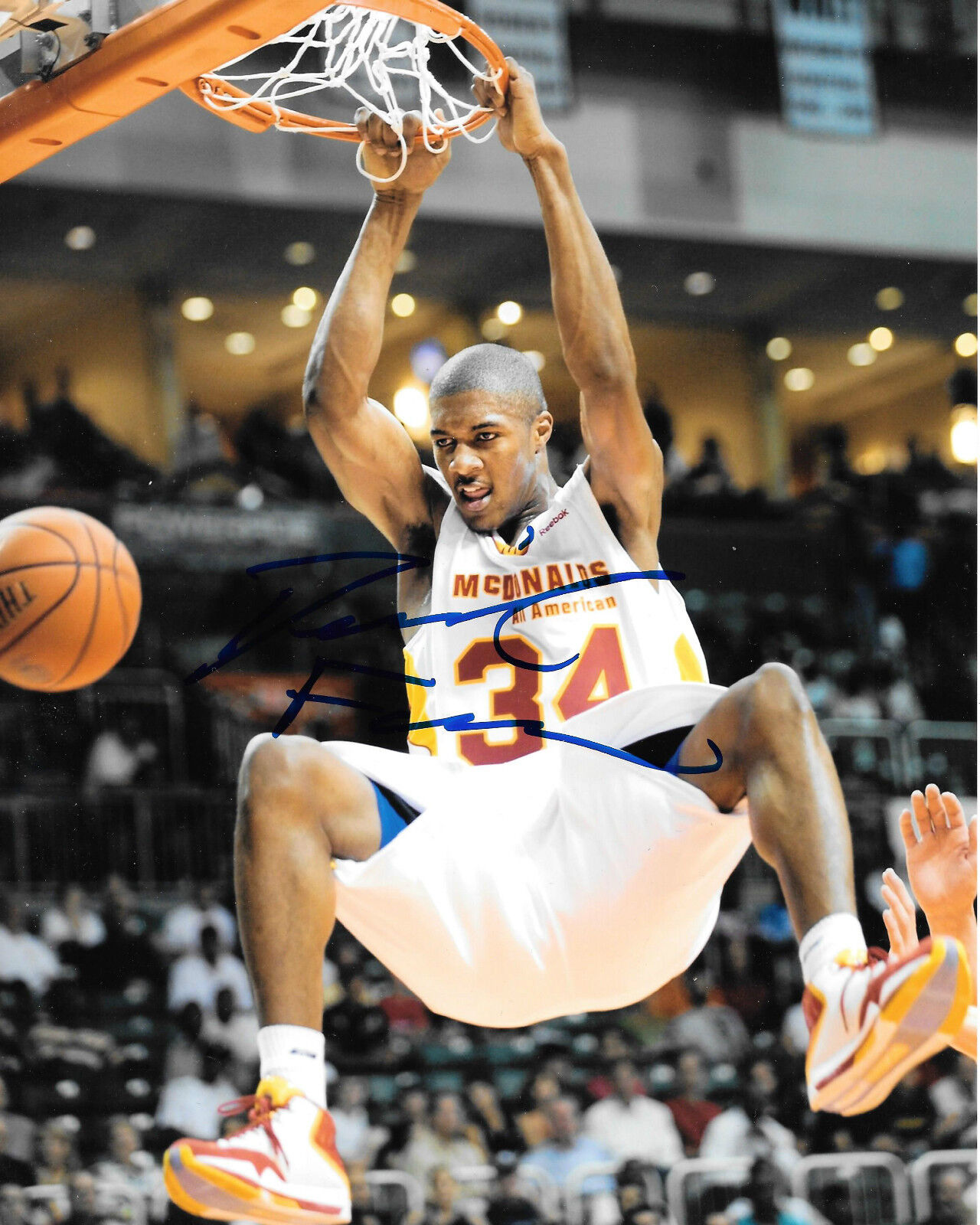 GFA McDonalds All-American * DERRICK FAVORS * Signed 8x10 Photo Poster painting RW1 COA