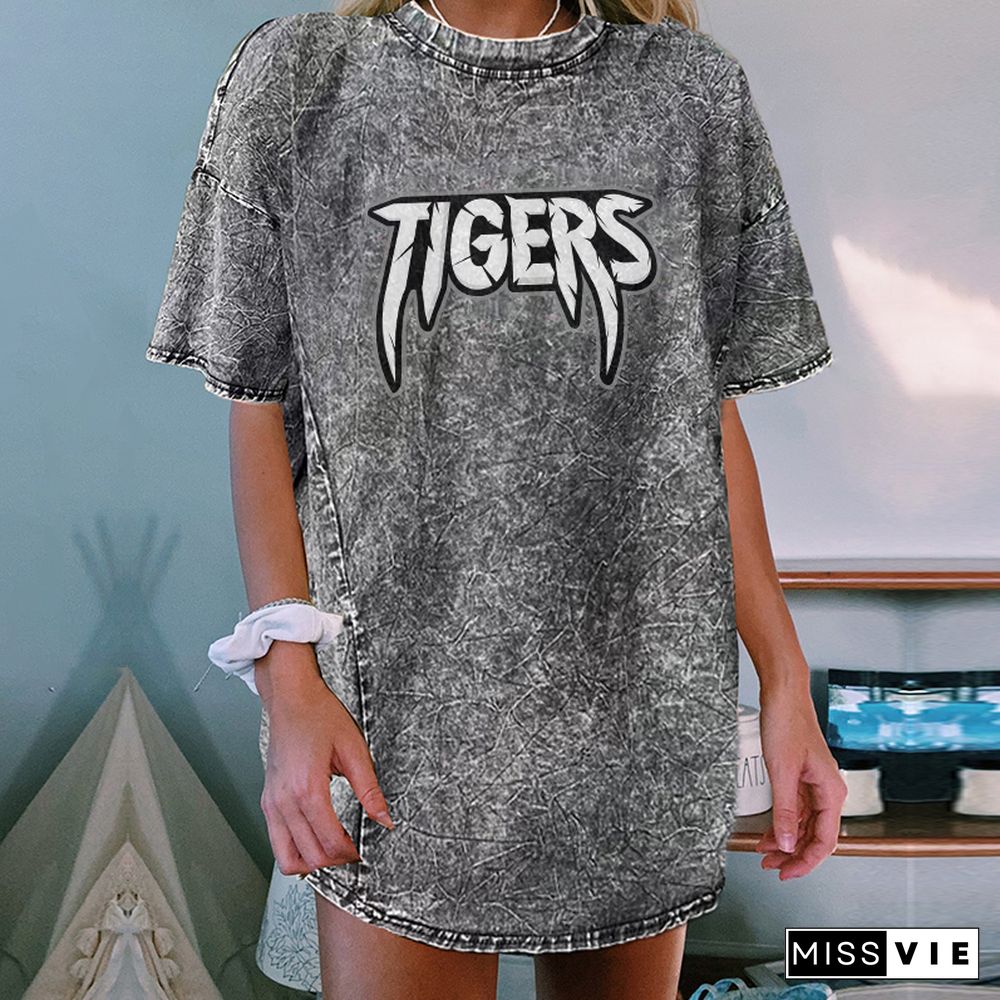 Vintage Printed Short-Sleeved T-Shirts