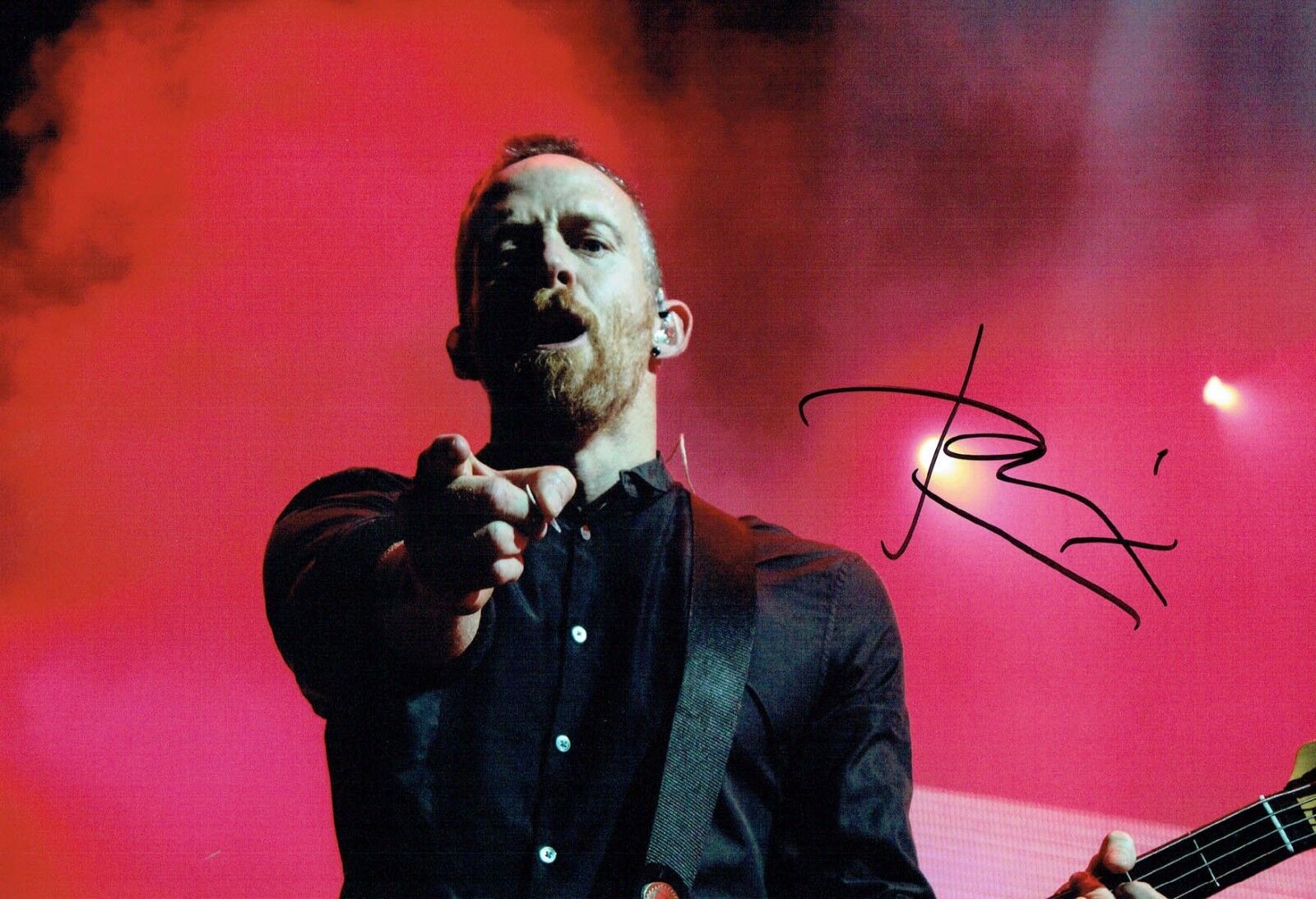 Dave Pheonix FARRELL LINKIN PARK SIGNED Autograph Photo Poster painting B AFTAL COA Rock Band