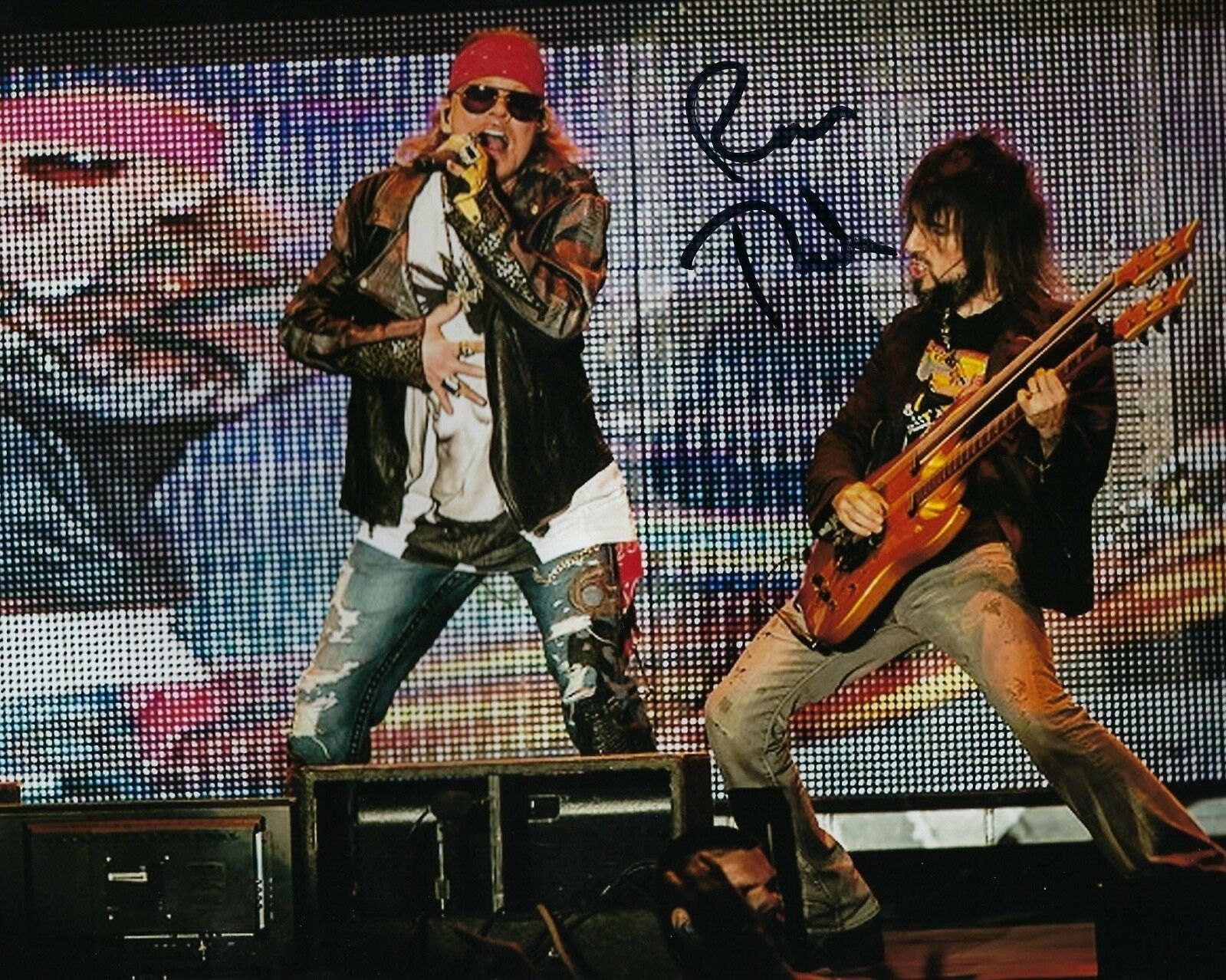 GFA Guns N' Roses * RON BUMBLEFOOT THAL * Signed 8x10 Photo Poster painting PROOF R2 COA