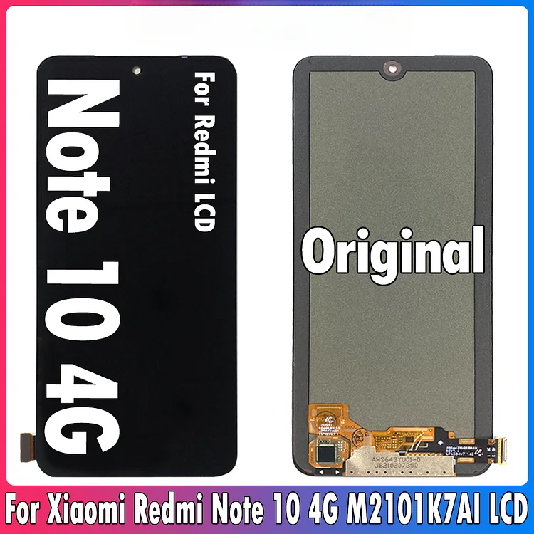 6.43'' Original For Xiaomi Redmi Note 10 4G LCD M2101K7AG Display Touch Panel Screen Digitizer For Redmi Note 10S LCD With Frame