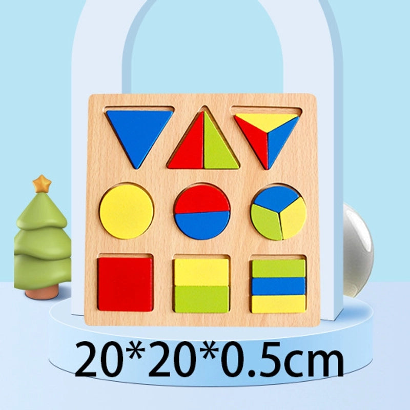 Wooden Colorful Alphabet Number Cognitive Matching Puzzle Kids Toys