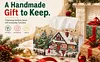 Forest Hut DIY Pearl Diamond Painting PU Cover Tissue Holder Kit Pearl Art Painting Decoration for Home & Gifts