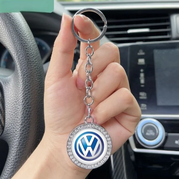 Car Keychain Car Logo Diamond Pendant