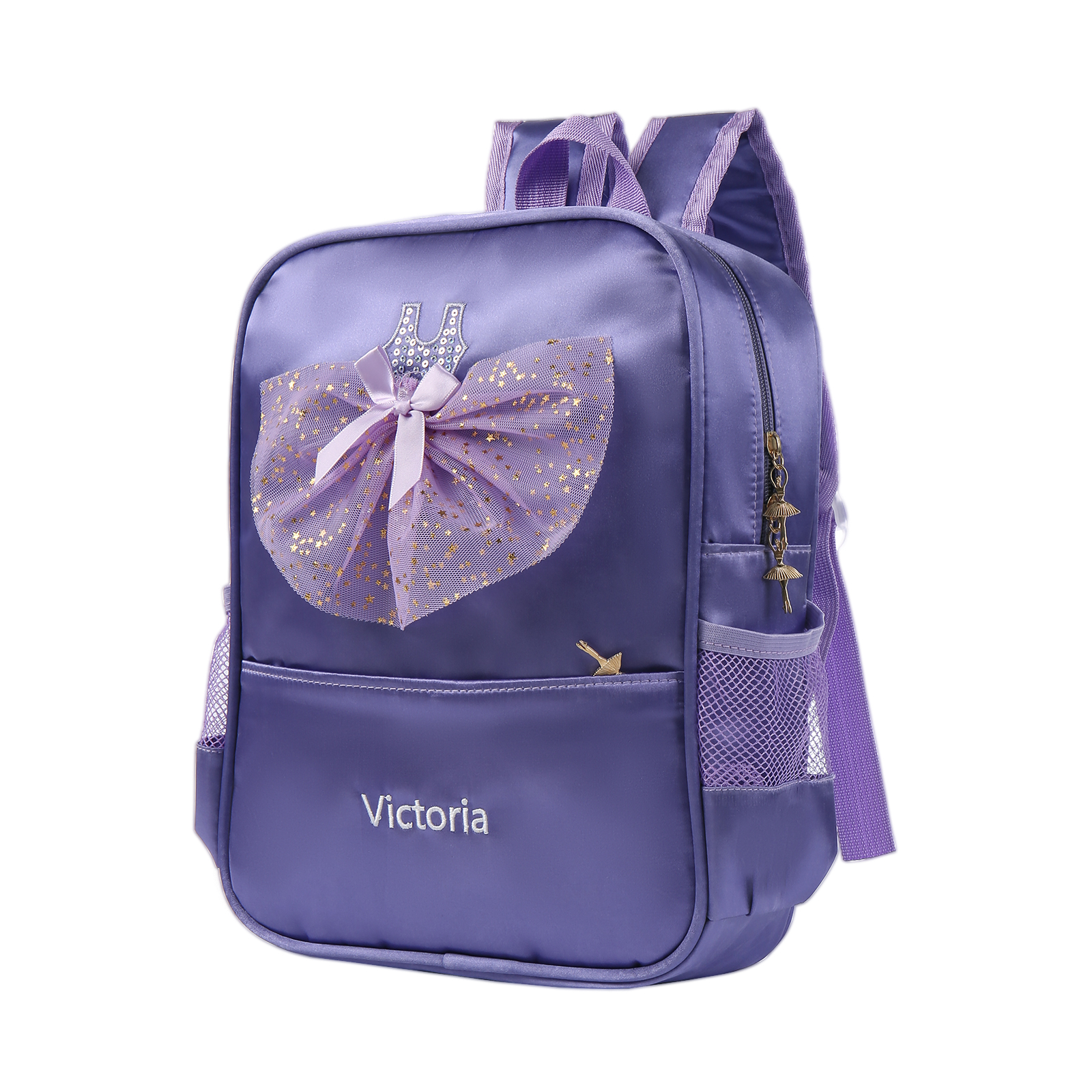 Personalised Princess Dress Style Schoolbag Custom Name Backpack Back To School Gift for Girls-Jessemade AU