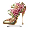 (US Only)2D Flat Print High Heels DIY Diamond Painting Desktop Decorations for Home Decor