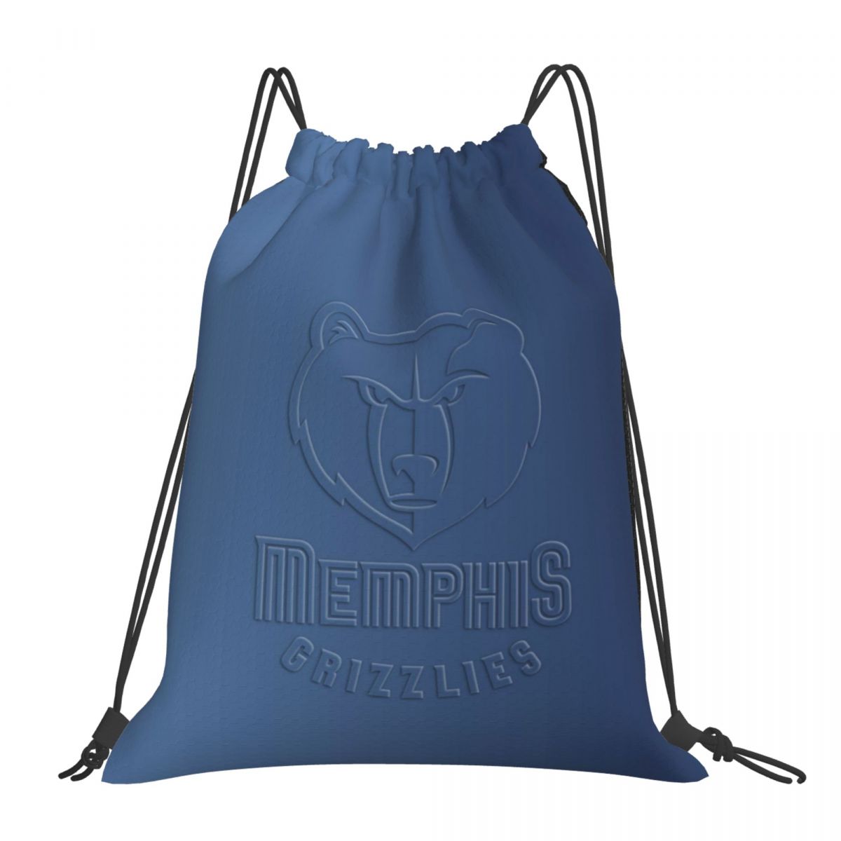 Memphis Grizzlies Embossed Symbol Waterproof Adjustable Lightweight Gym Drawstring Bag
