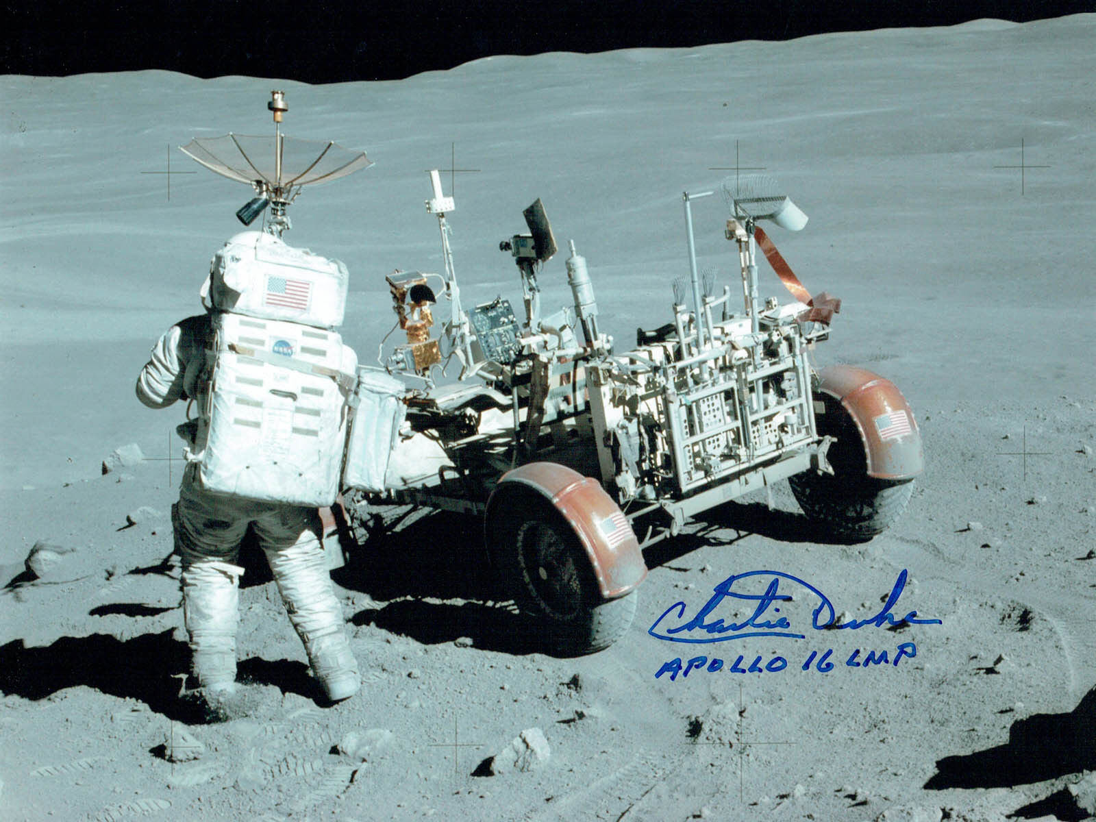 Charlie DUKE Apollo 16 LMP Astronaut Signed Autograph 10x8 Photo Poster painting 8 COA AFTAL