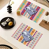 2Pcs Ethnic Style Diamond Painting Placemat DIY Art Placemat for Table Decor