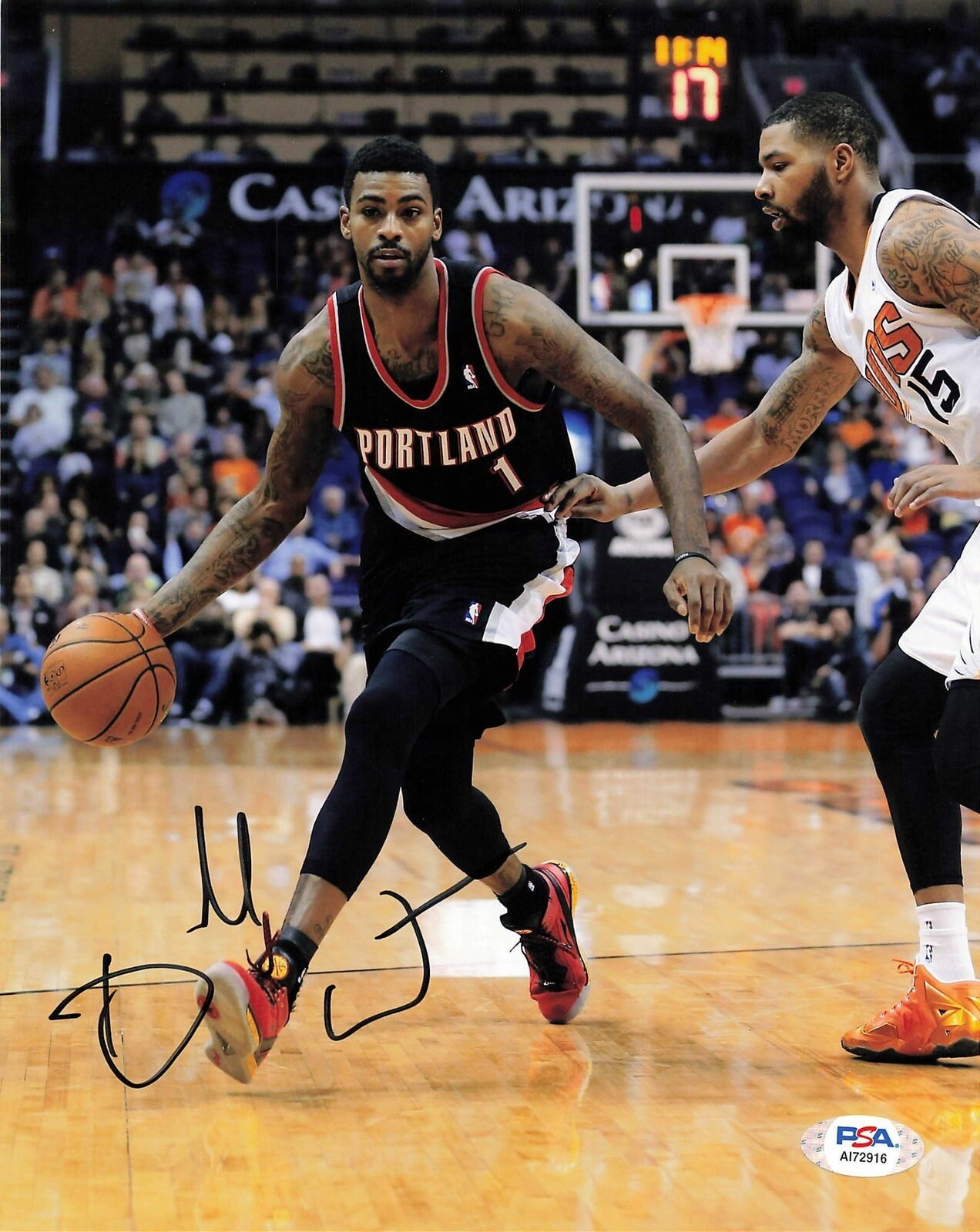 Dorell Wright signed 8x10 Photo Poster painting PSA/DNA Portland Trailblazers Autographed