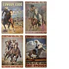 4PCS Cowboy - Vintage Metal Signs Set - 20*30cm - Western