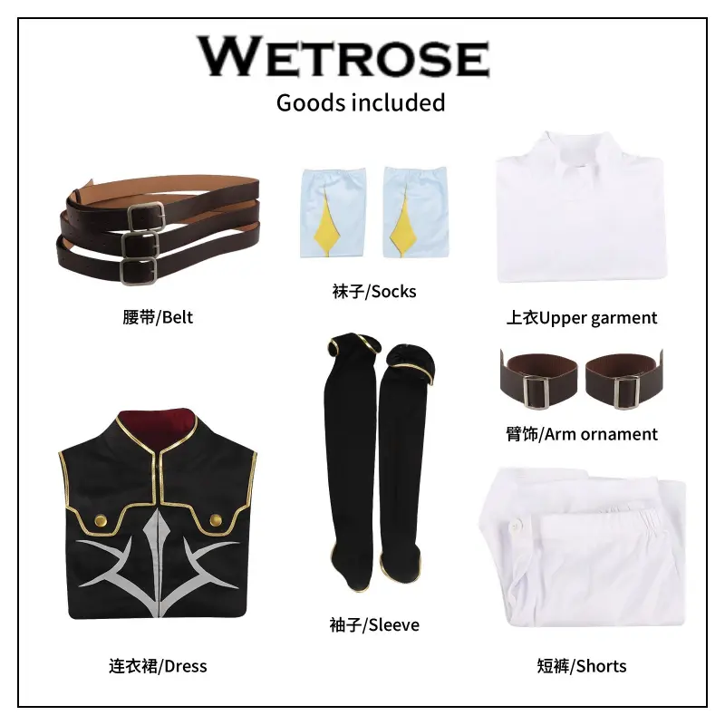 [Wetrose] Pre-Order The Black Knights Black Combat Suit Anime Cosplay Costume