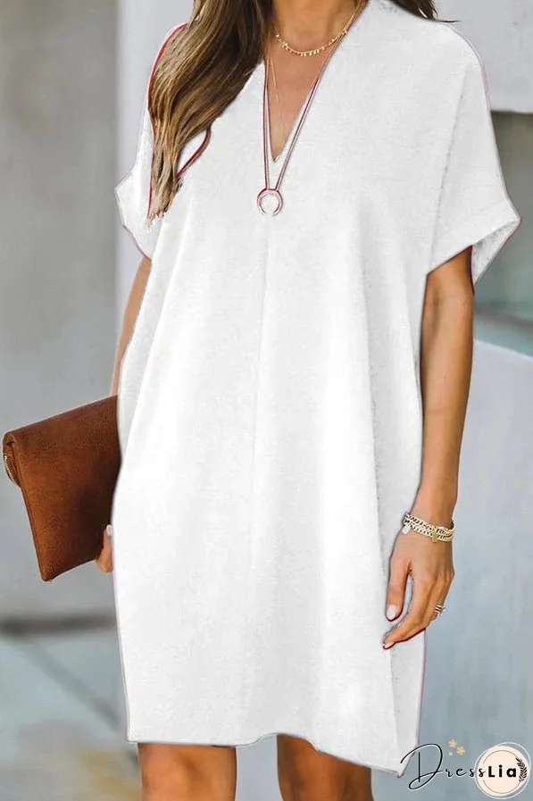 H-Shape Loose Short Sleeve Dress