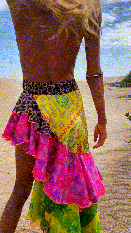 Bohemian Vacation Printed Skirt  4444