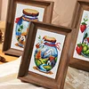 6pcs Glass Bottle Landscape-11CT Stamped Cross Stitch 15*17cm/5.91*6.69in