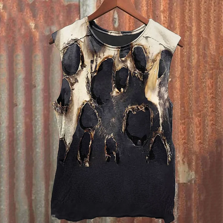 Halloween Ripped Print Unisex Vest