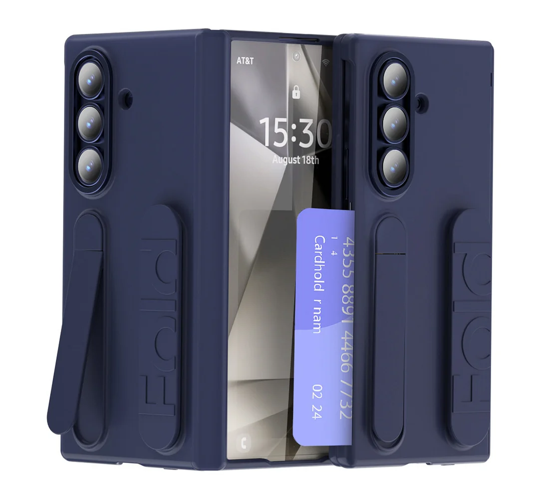 Suitable For Samsung Zfold7 Mobile Phone Case Fold6 Folding Wristband Card Hinge Shell Film Integrated Protective Case Fold5