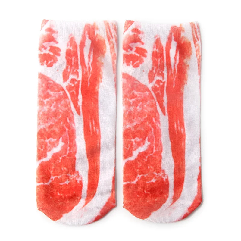Unisex 3D Pork Belly Print Socks-barclient
