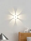 Petal Shape Motion Sensor Wall Light Rechargeable Cordless Wall Sconce 3 Colors Dimmable with Remote for Hallway Living Room Stair Bedroom