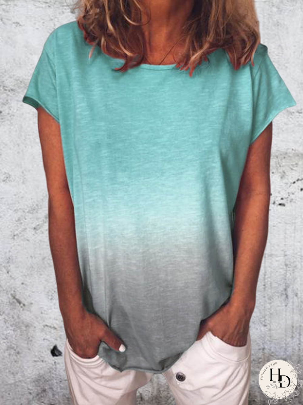 Women Cotton Crew Neck Plus Size Casual Short Sleeve T-shirt