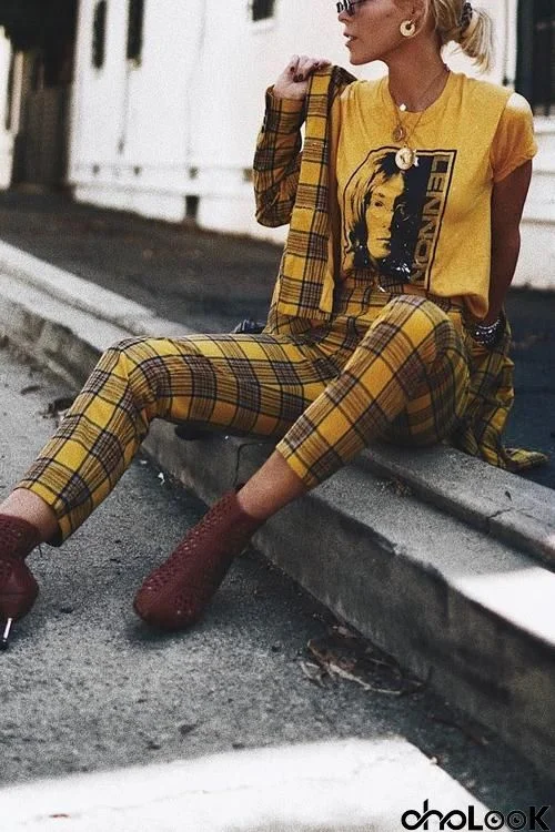 Lattice Wide Lapel Blazer Pants Set