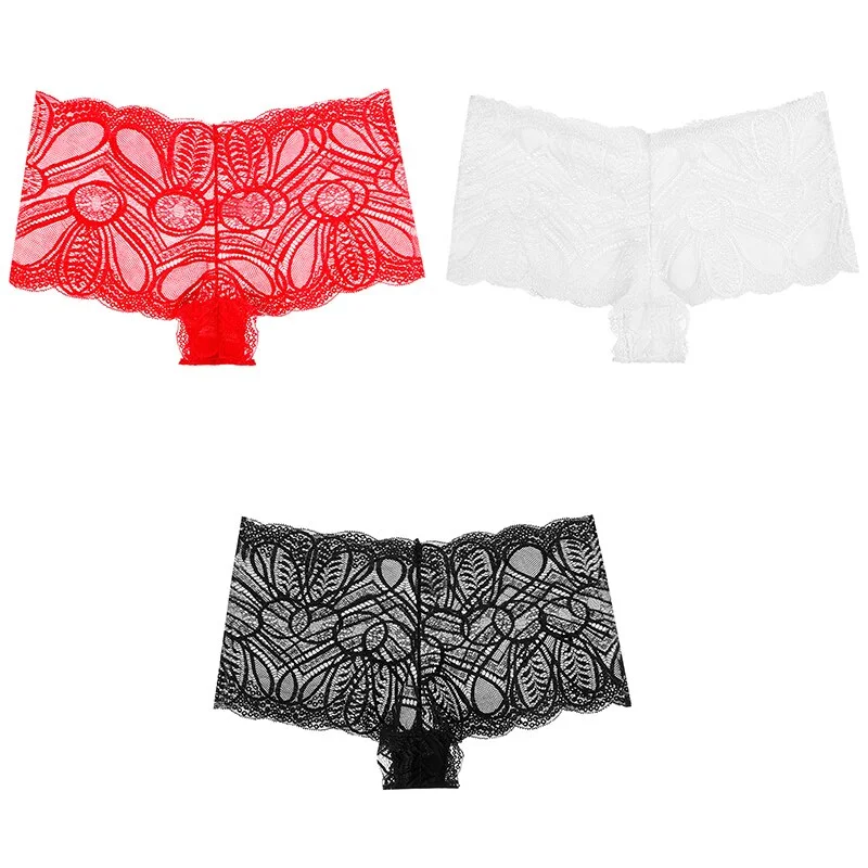 Billionm Sexy Lace Panties Underwear High Waist Woman Comfortable Boxer Female Intimates Transparent Panty Nylon Underpants