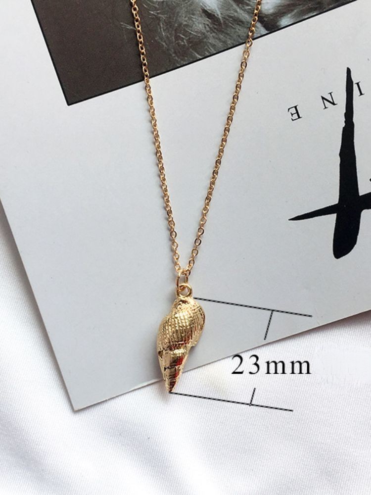 Conch Starfish Pendant Versatile Necklace wearshes