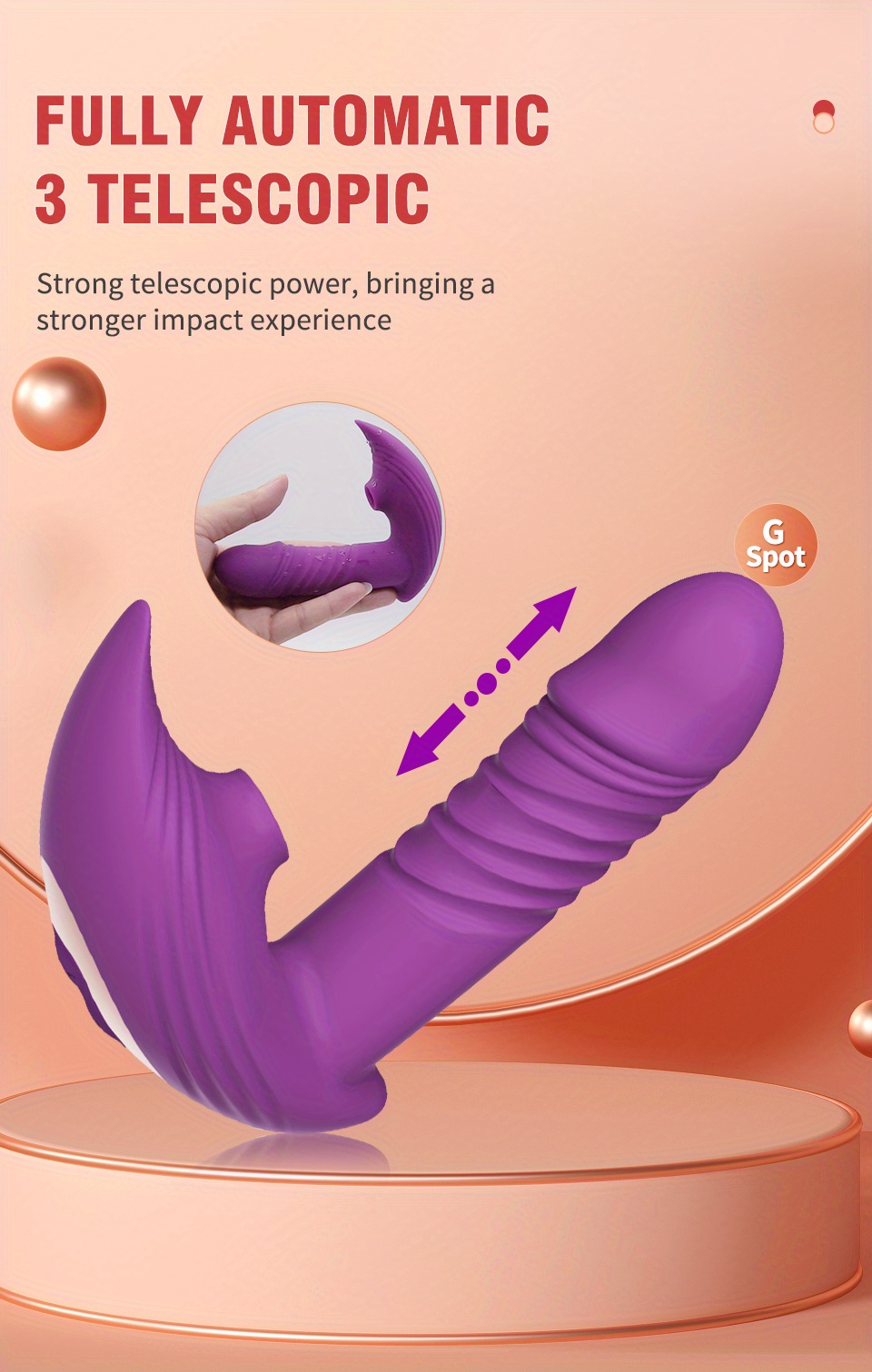 Telescopic Clitoral Sucking Vibrator for G-Spot Stimulation