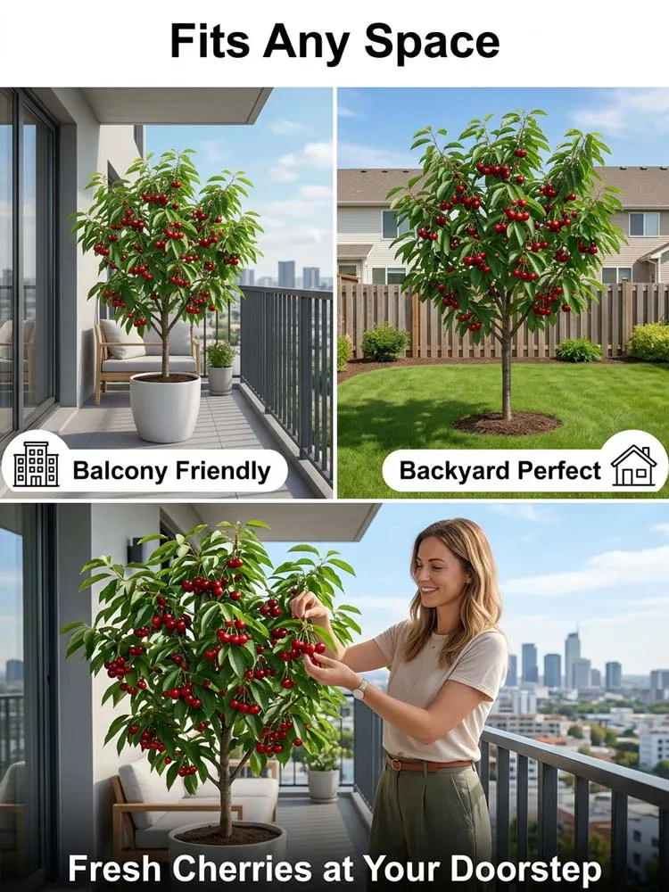 【No fruit, full refund】 Premium Giant Sweet Cherry Sapling