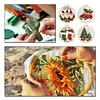 4pcs Christmas-DIY Embroidery Kit with Pattern Cotton Threads Needles Hoop Scissor 30*30cm tapestrymarket