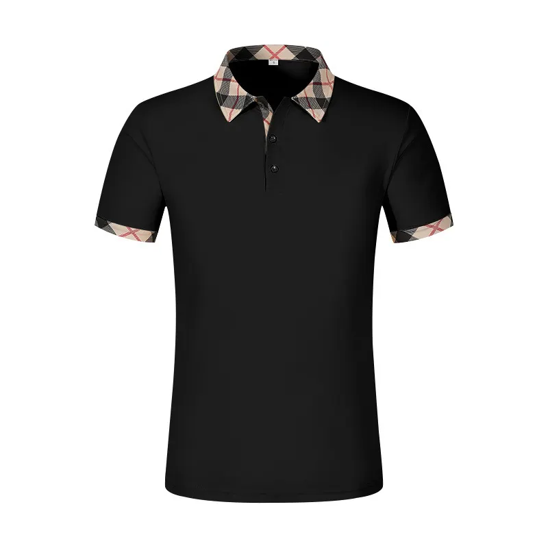2026 New Men’s Color-Block Polo Shirt Summer European & American Casual Short Sleeve Quick-Dry T-Shirt