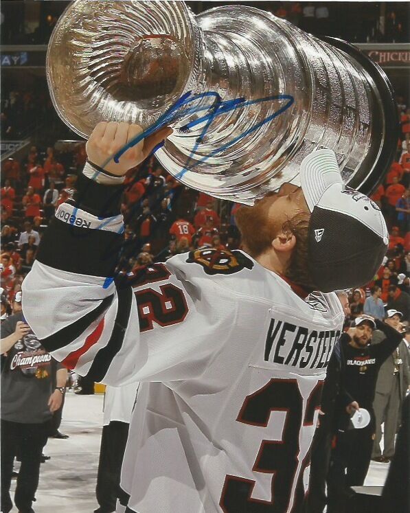 Chicago Blackhawks Kris Versteeg Stanley Cup Signed Autographed 8x10 Photo Poster painting COA