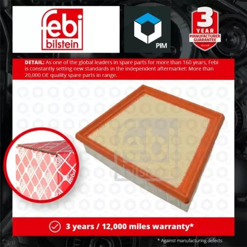 Dronehint Air Filter fits JAGUAR XF X260 3.0D Front Right 2015 on GX739601AA T4A6123 Febi Parts