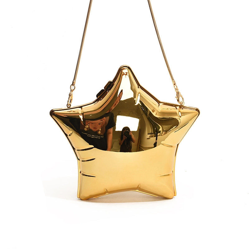 Women’s PVC Solid Color Streetwear Lock Clasp Shoulder Bag