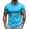 2024 Summer New Men's Lapel Loose Short-sleeved Polo Shirt