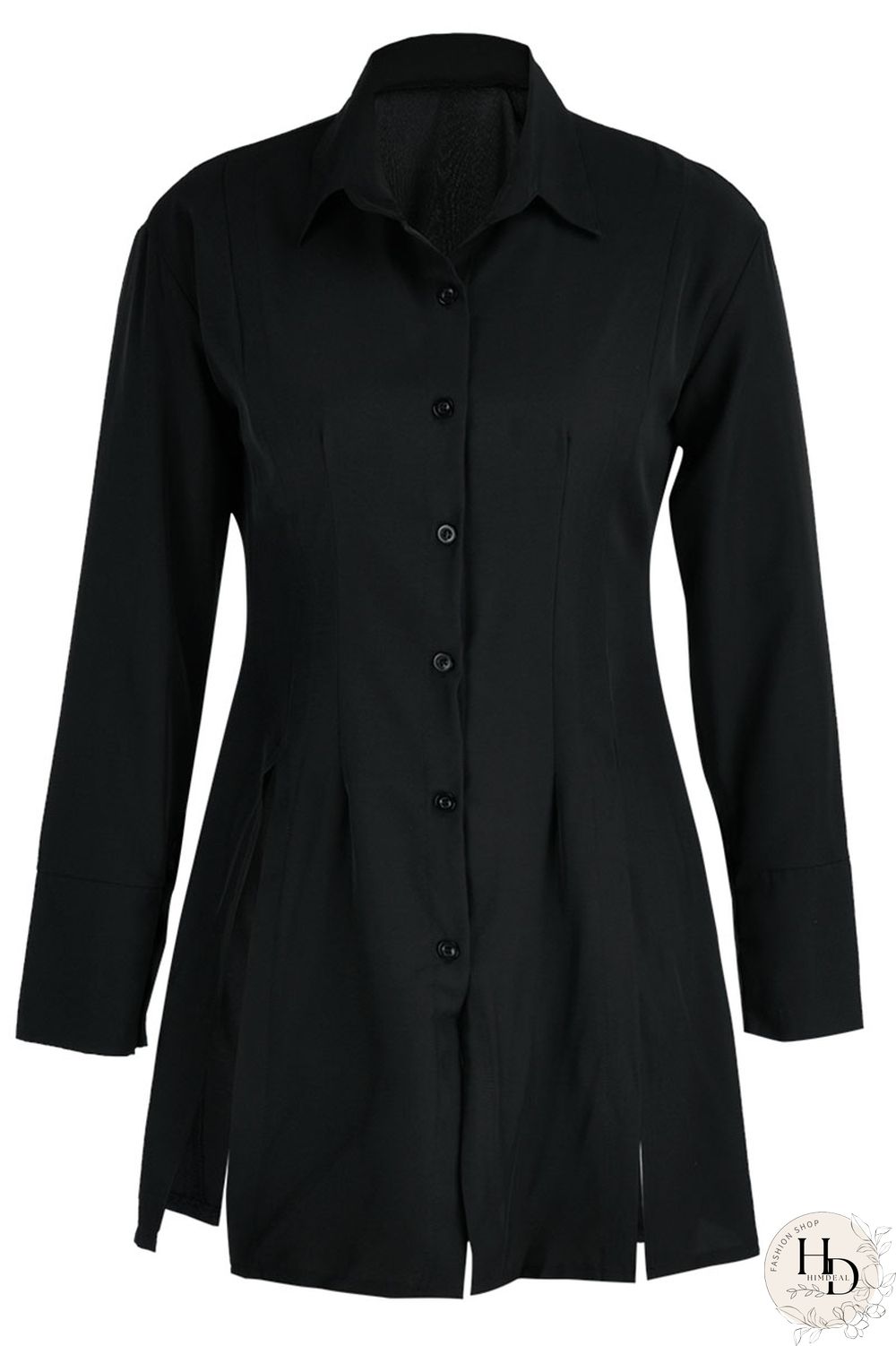 White Sexy Solid Patchwork Buckle Slit Turndown Collar Tops