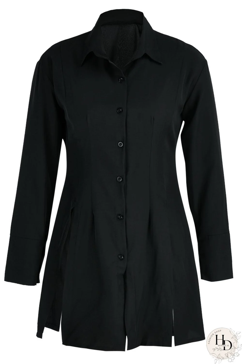 White Sexy Solid Patchwork Buckle Slit Turndown Collar Tops