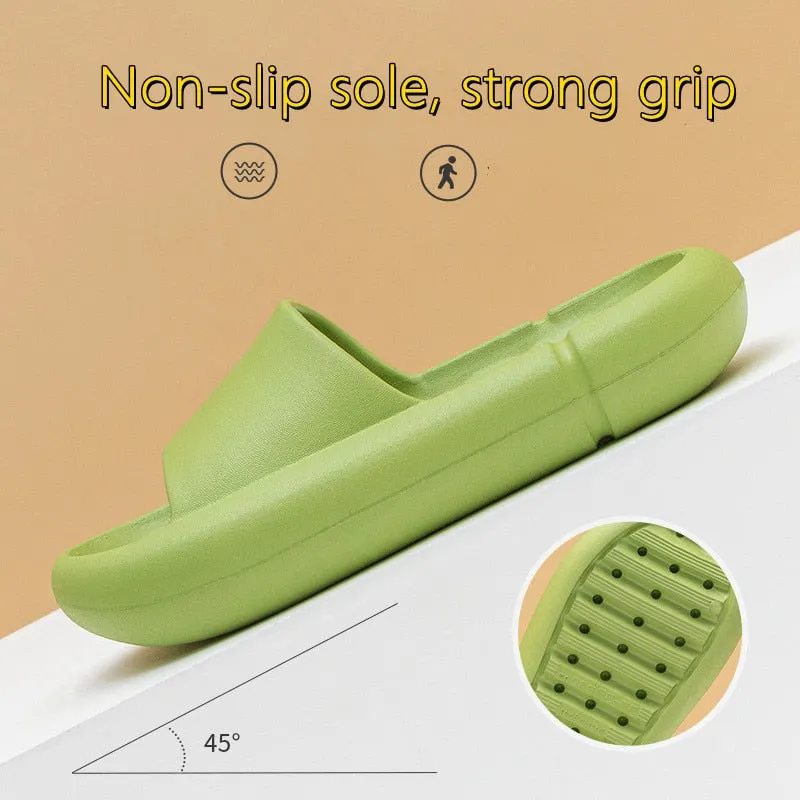 Platform Slippers Women Men Slides Indoor Women Shoes Bathroom EVA Shower Home Slipper Soft Pool Summer Beach Sandals