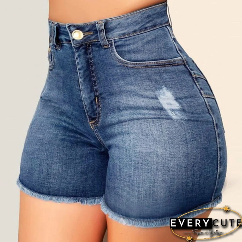 Summer Shorts Women Fashion Jeans Short New Denim High Waist Shorts Hot Shorts Washed Jeans Summer Short Pants 3XL