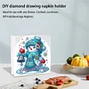 Christmas Acrylic DIY 5D Diamond Art Painting Napkin Holder Set (Snowman)