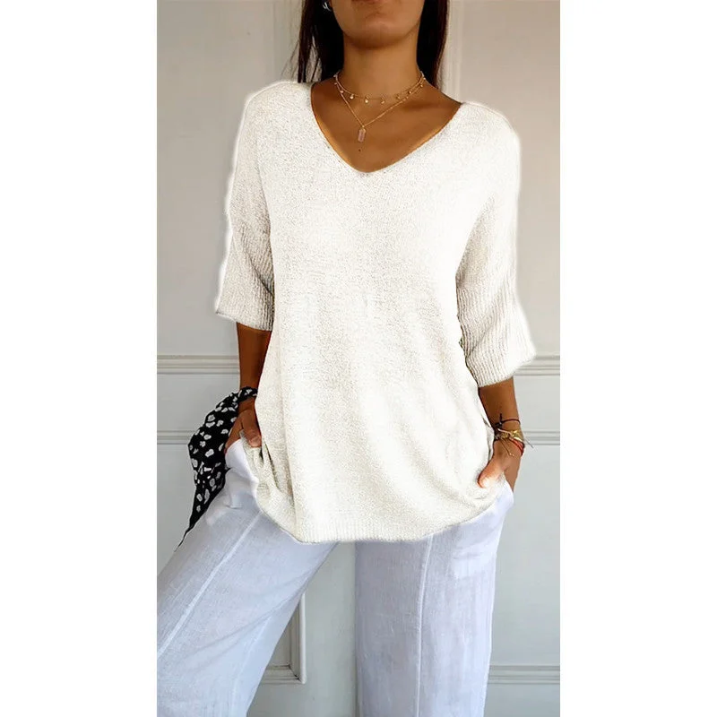 Brownm Casual Basic Style Slimming Sleeve Solid Sweaters