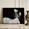 DIY Pearl Painting Rose Girl for Home Wall Decor with Frame(20x30cm)