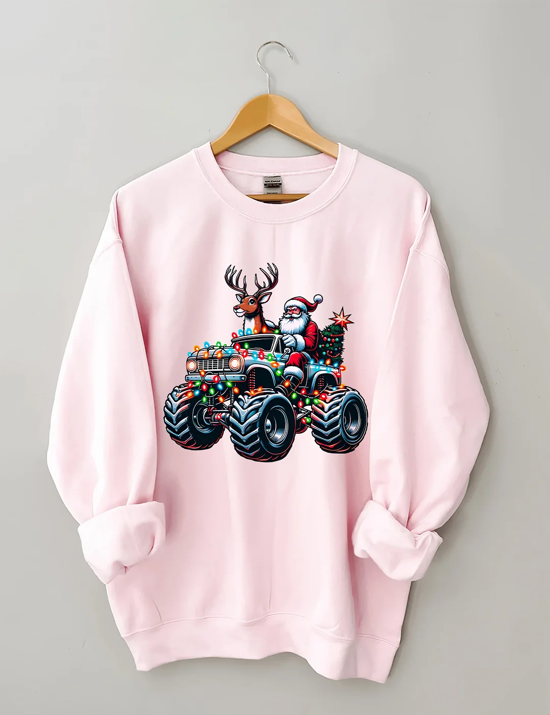 Monster Truck Christmas Sweatshirt
